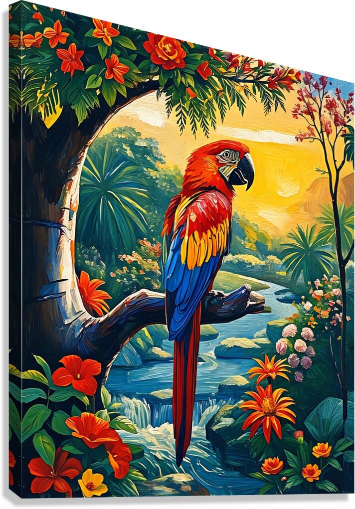 Ara Macao Scarlet Macaw Bird 45251 Canvas Print