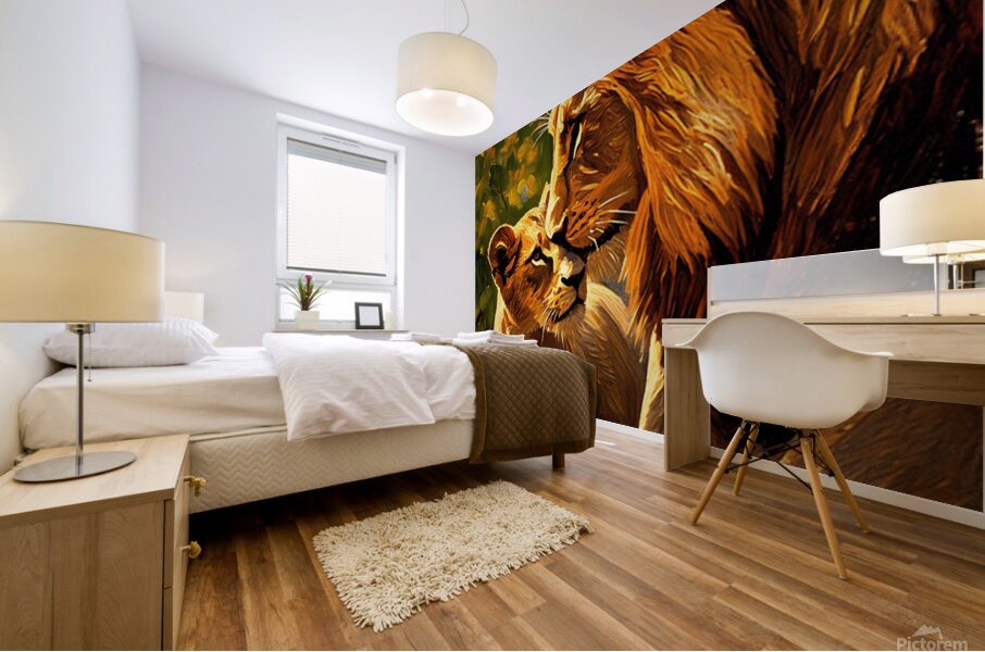 A Father s Kiss Lion Gicl e Print 231068 Mural print