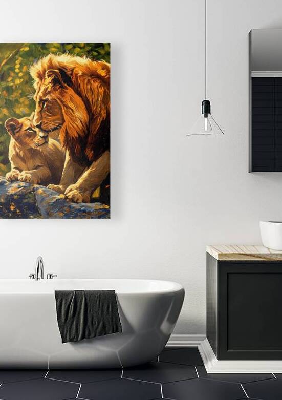 A Father s Kiss Lion Gicl e Print 231068 by Visual Wall Art 